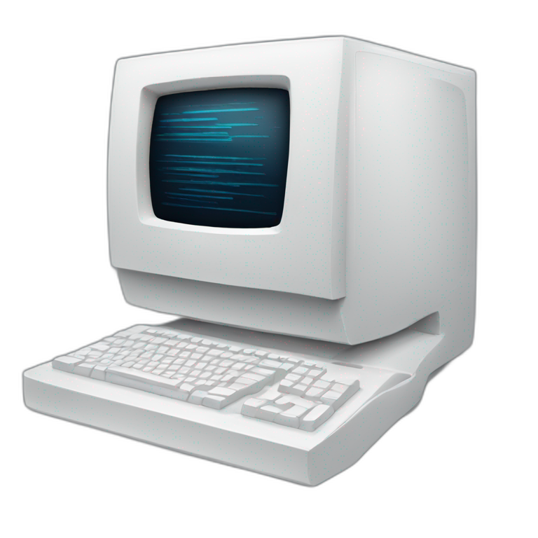 white modern computer emoji