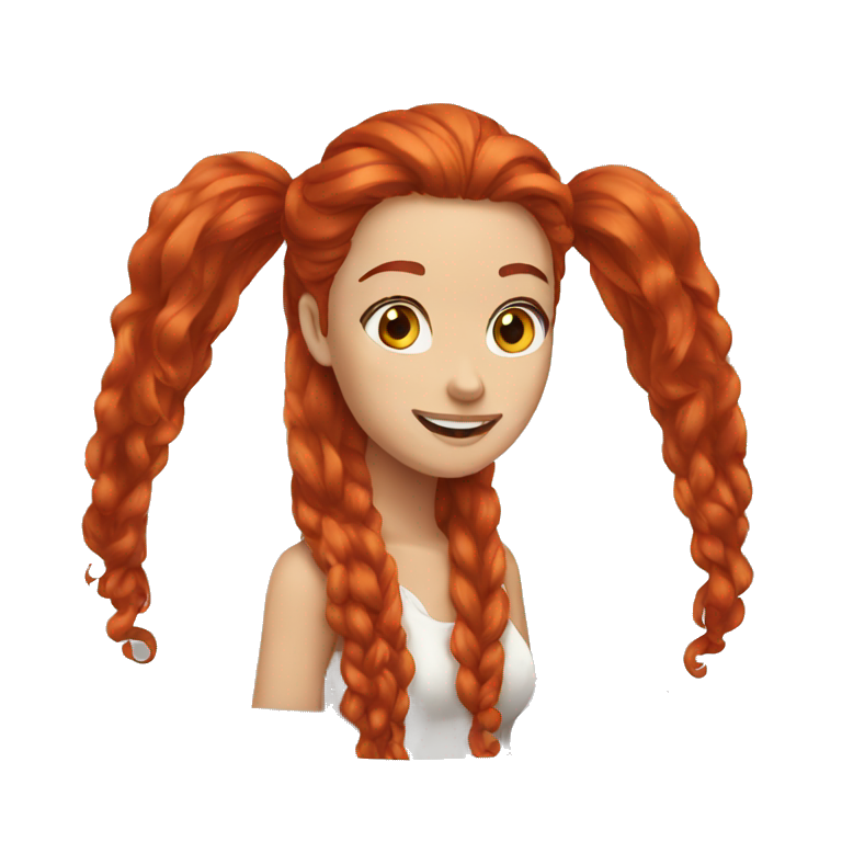 long red hair emoji