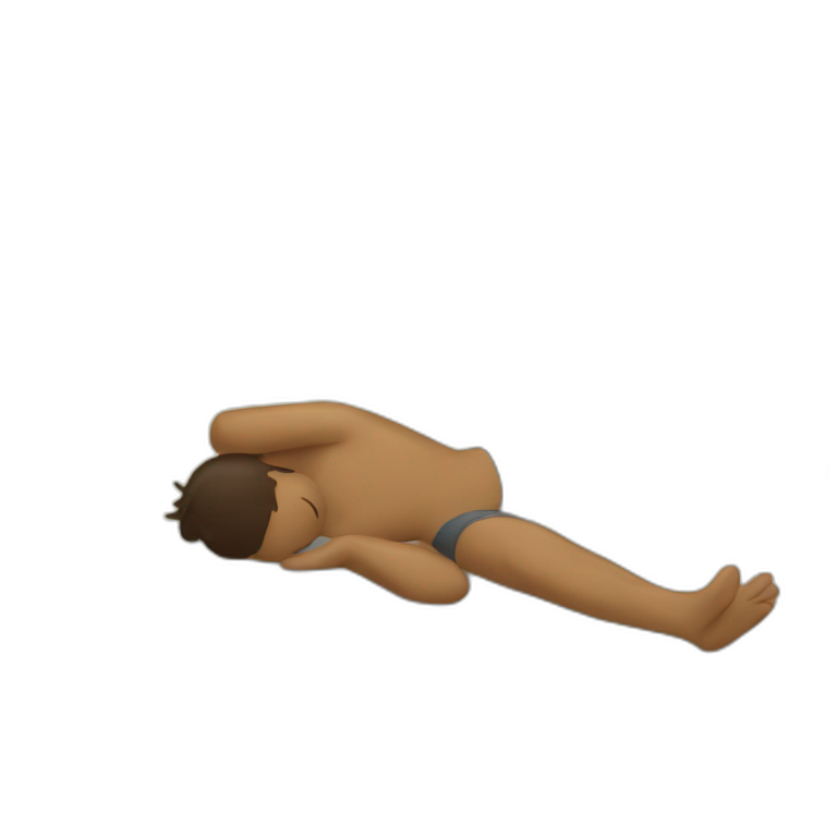 person laying and someone fanning him with palm leaf emoji