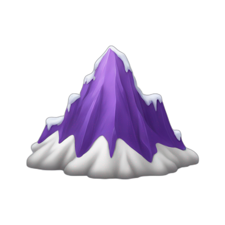 purple snow peak emoji