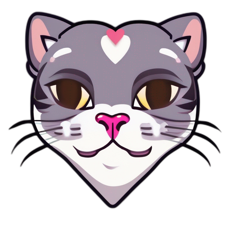 Heart cat face emoji emoji