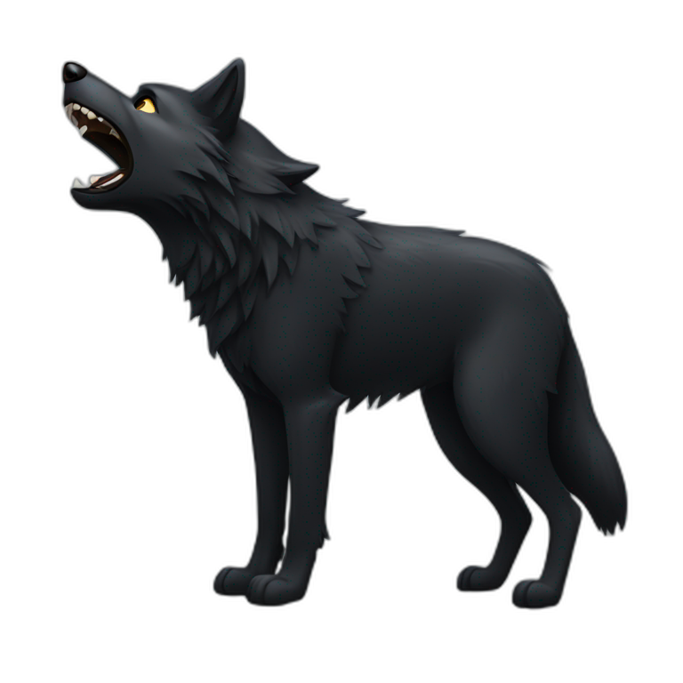 howling wolf emoji text
