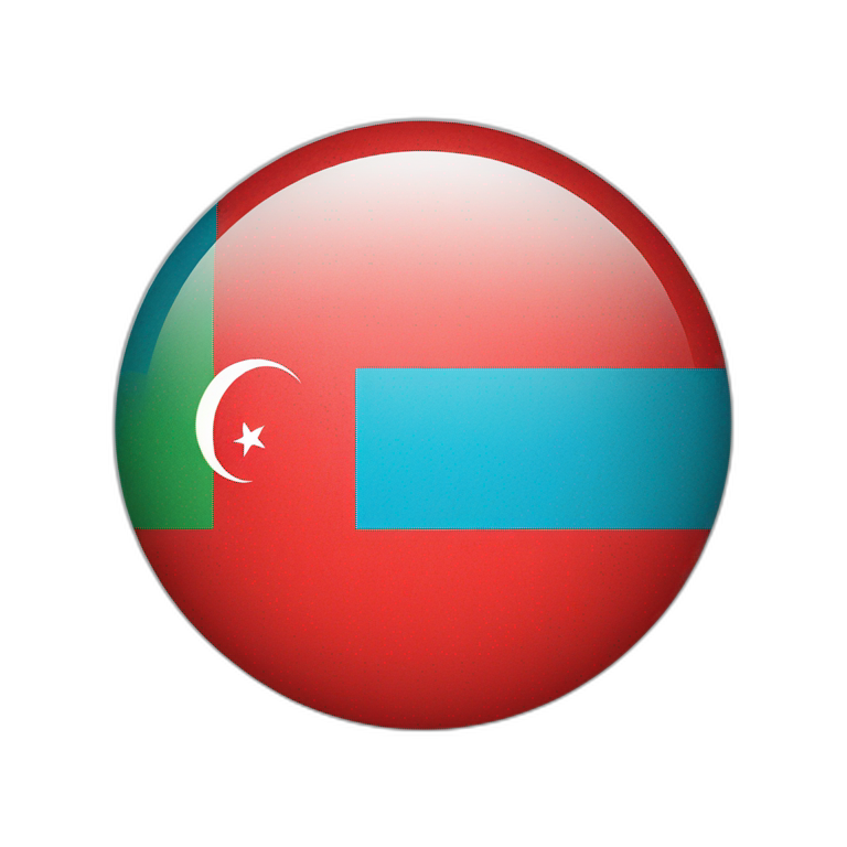 Turkiye and azerbaijan flag mixed emoji