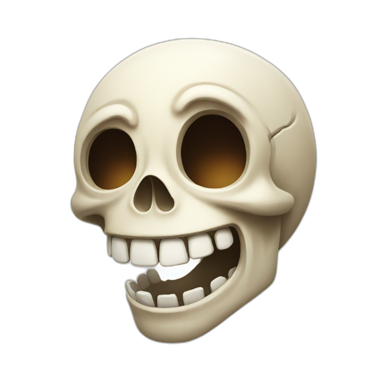 Skull laugh crying emoji