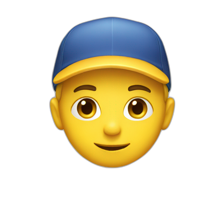 Yellow cap boy emoji