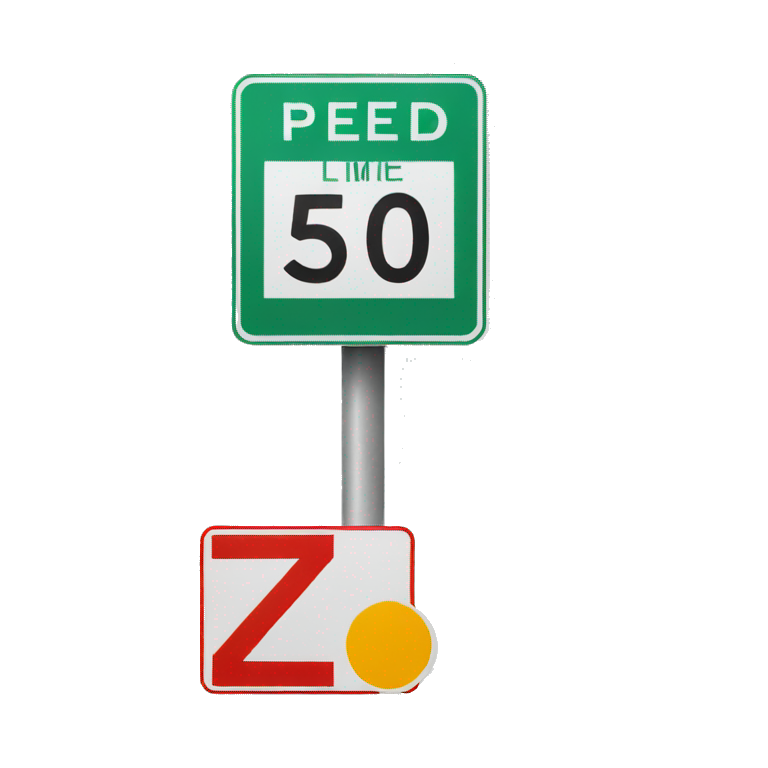 Traffic Signs Speed Limit emoji