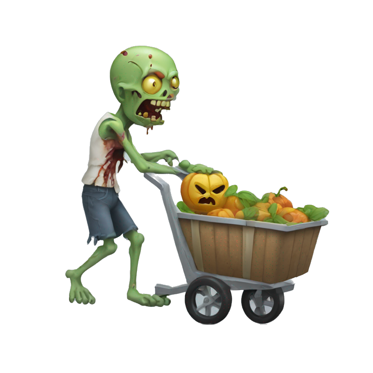 zombie with a pancart "hi" emoji