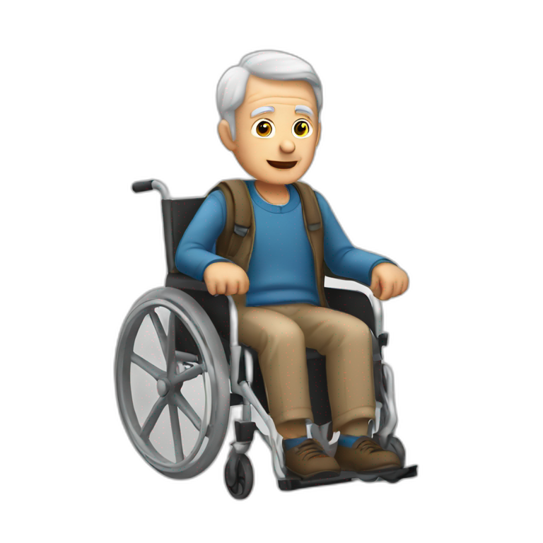 old man in wheelchair emoji