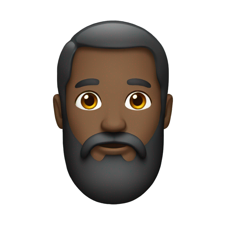 long-beard black emoji
