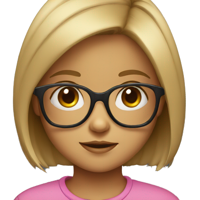 Little girl with glasses  emoji