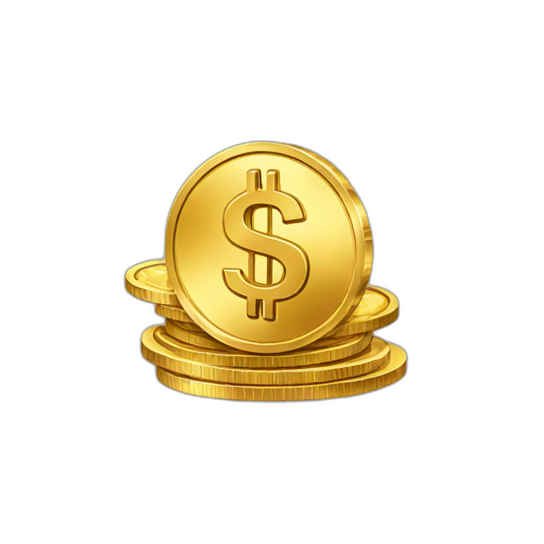 gold dollar sign emoji