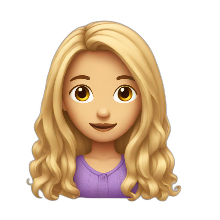 Long hair girl emoji