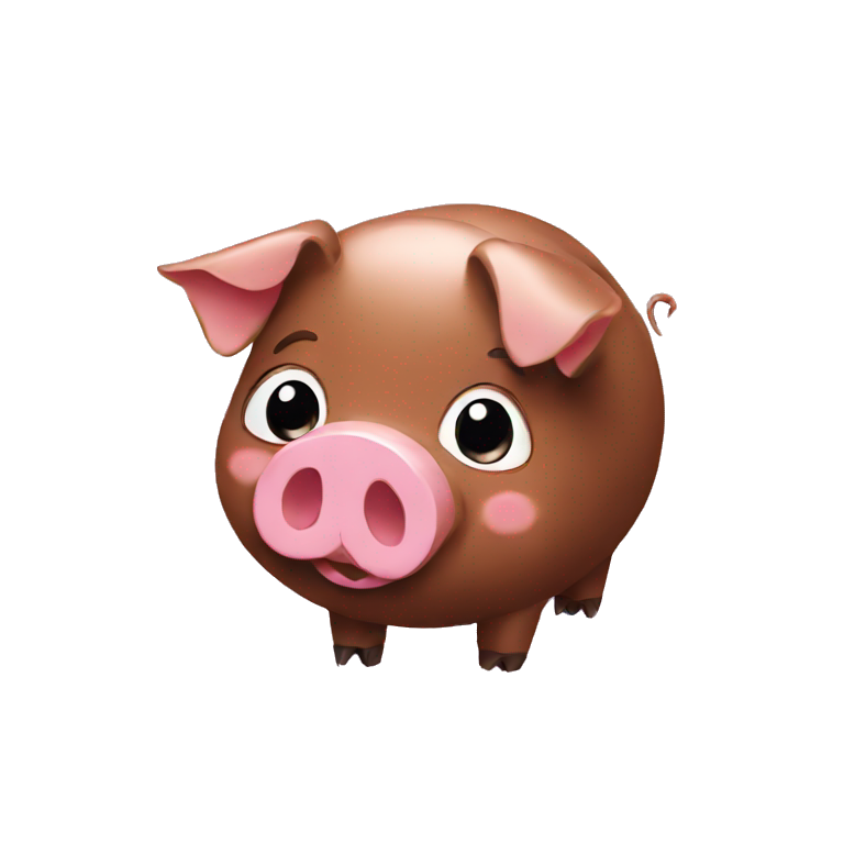 Pig eating chocolate  emoji