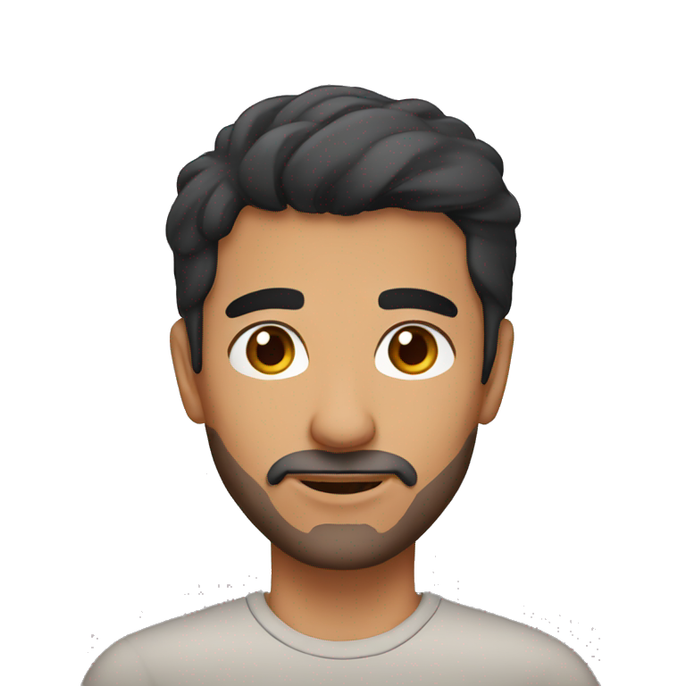 arab man with dark short hair and Brown eyes emoji