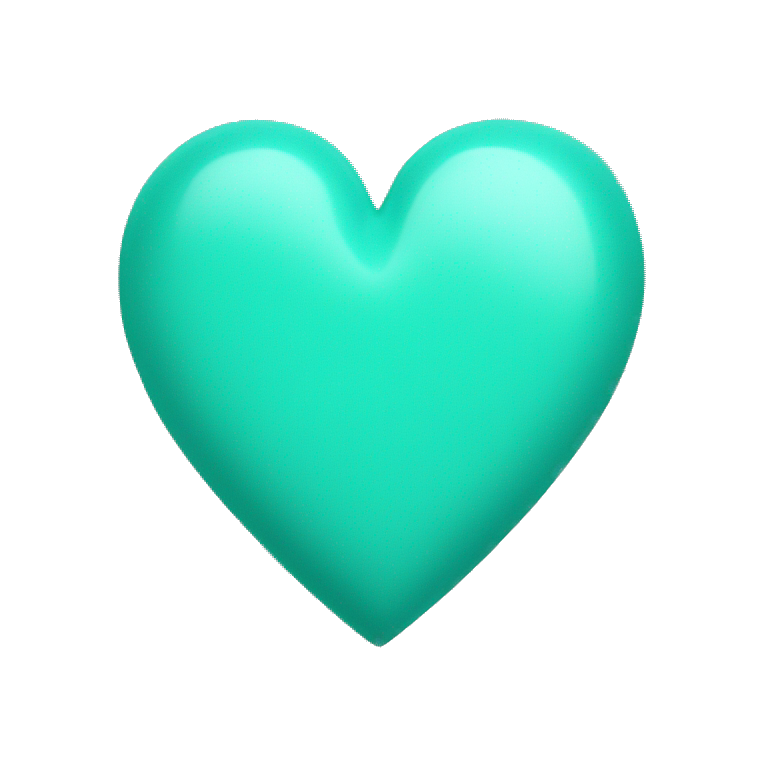 turquoise heart emoji emoji