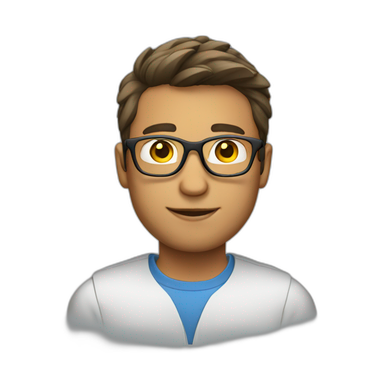 male programmer with glasses emoji