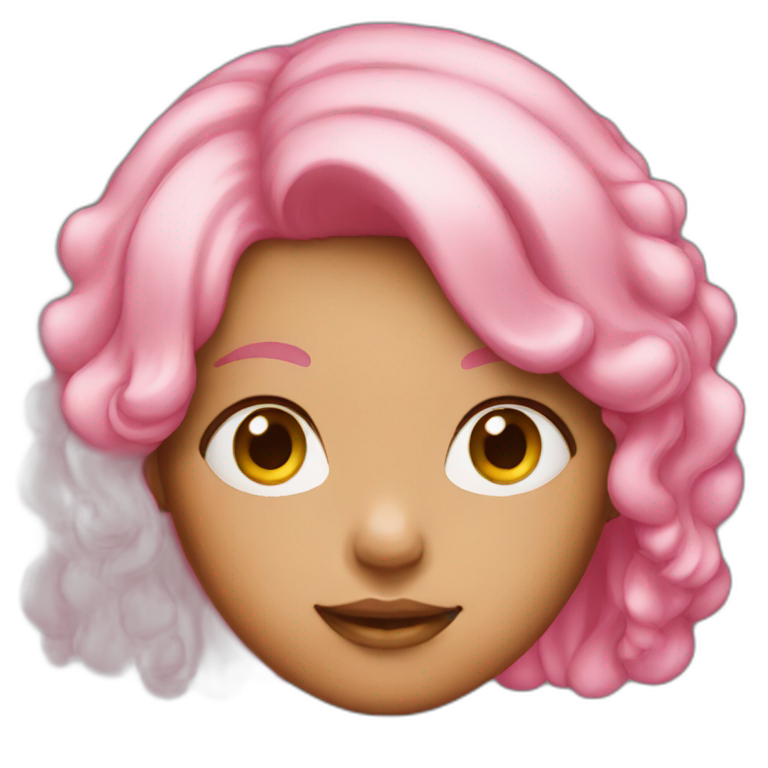 Girl with pink hair emoji