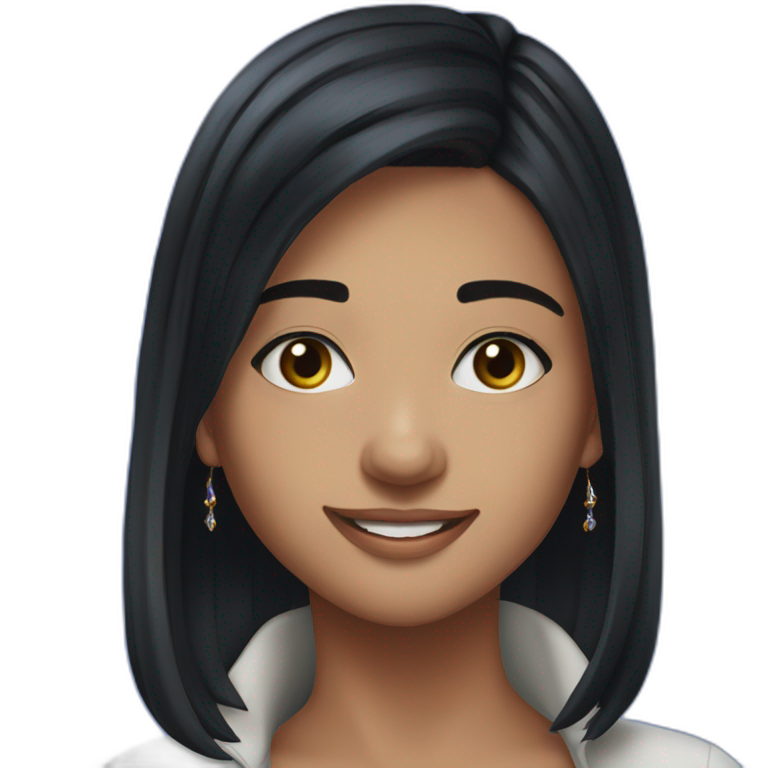 smiling girl with short hair emoji