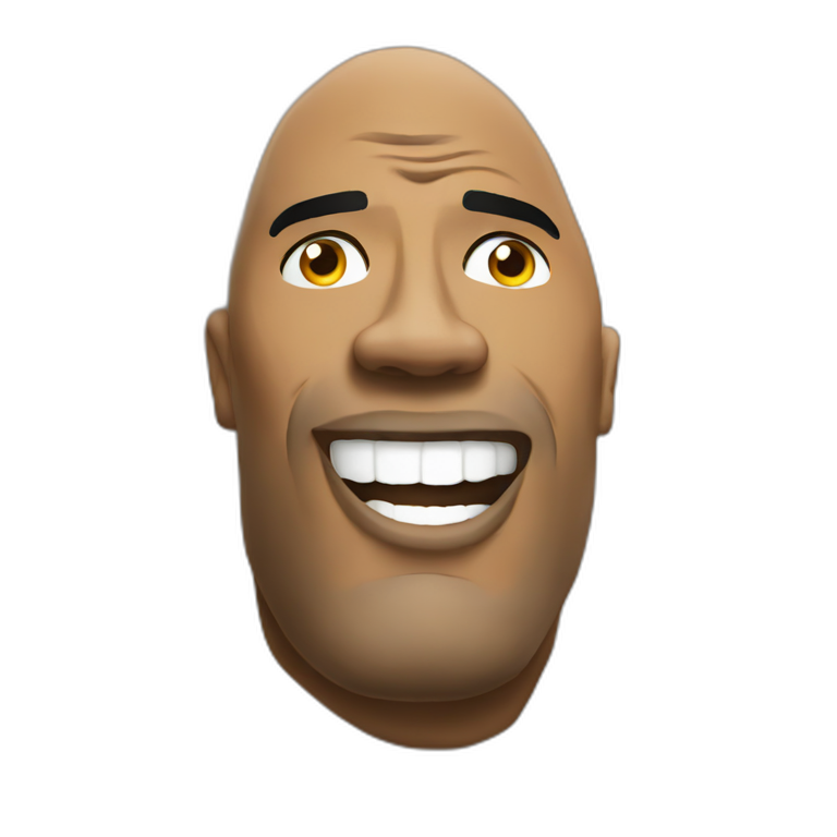 The rock draw on the rock  emoji