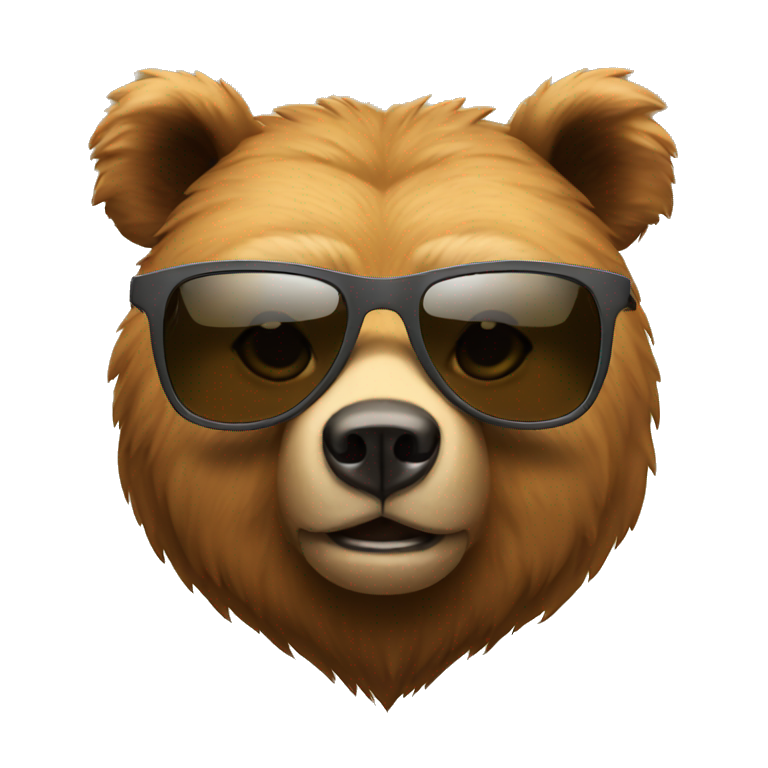 Bear wearing sunglasses  emoji