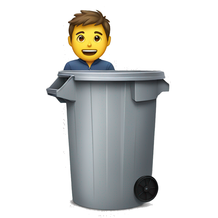man in a dustbin emoji