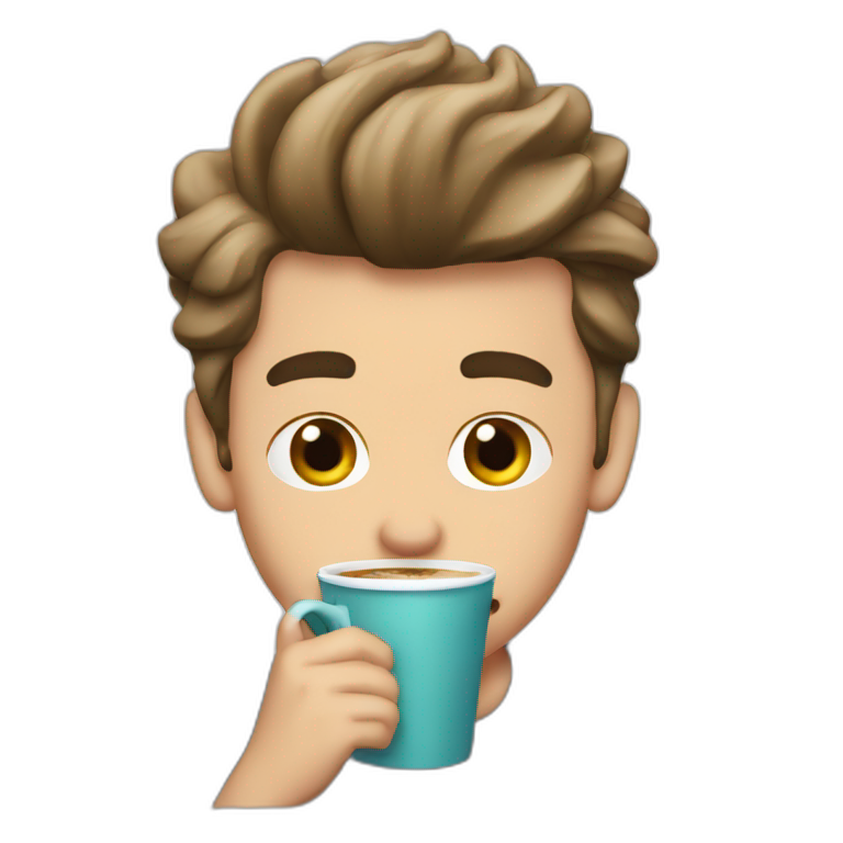 One direction drinking coffee emoji