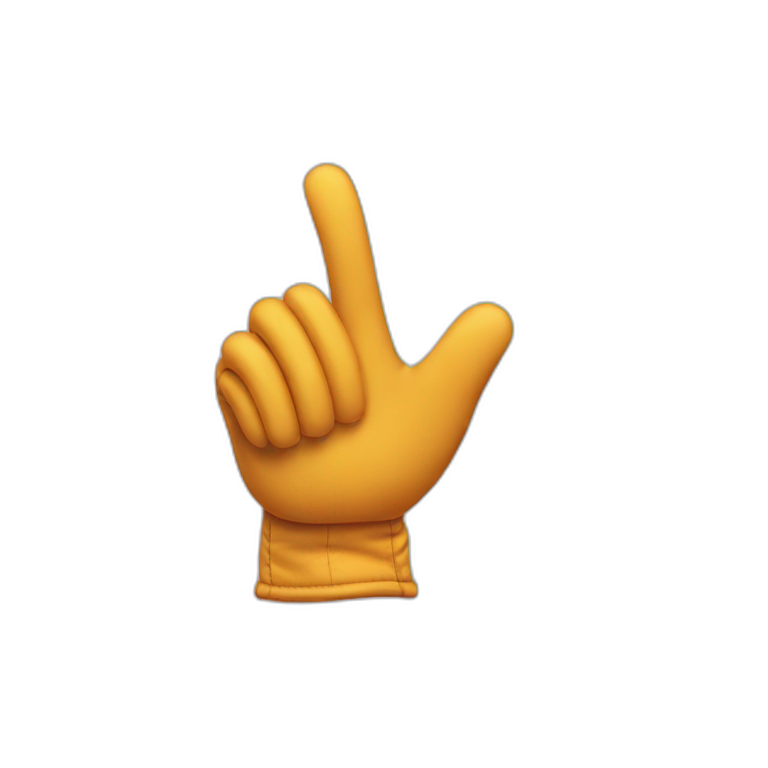 glove hand finger pointing emoji