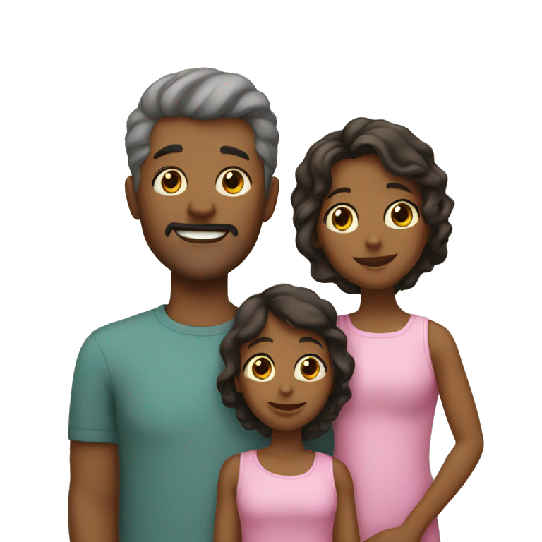 Single dad with three daughters emoji