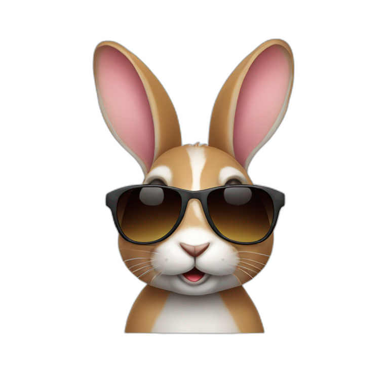 Rabbit with sunglasses emoji