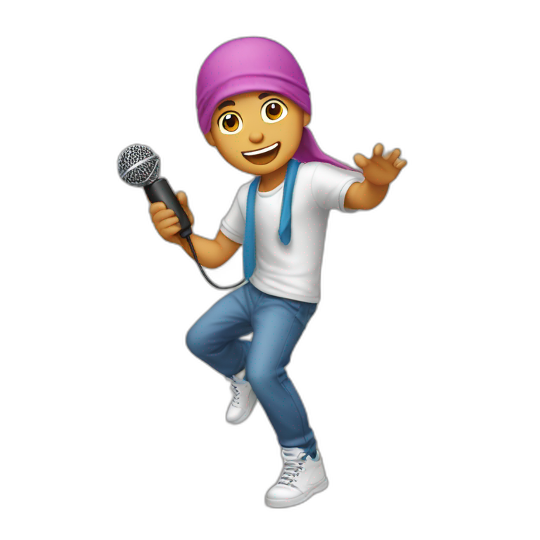 Boy waring durag throwing microphone  emoji