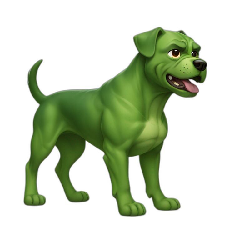 dog look like hulk emoji