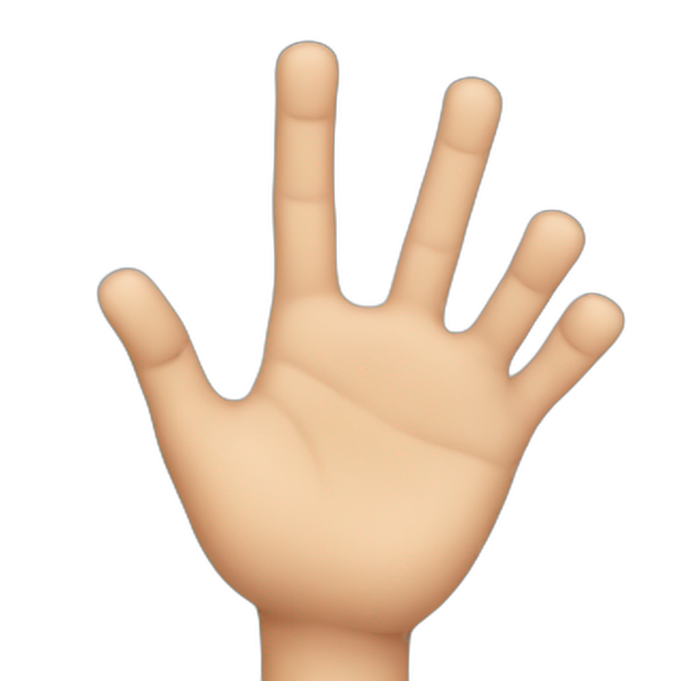 hand with extra finger emoji