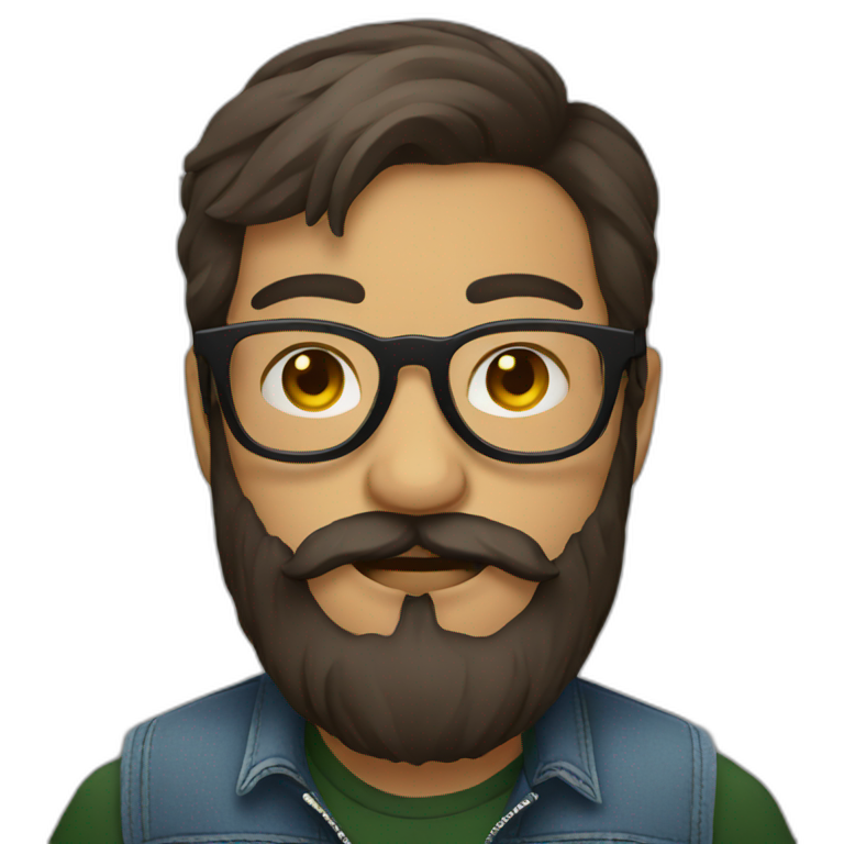 hipster mexican with beard and glasses emoji