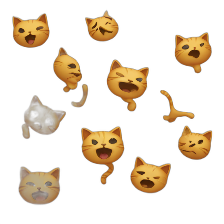 cat fighting question marks emoji