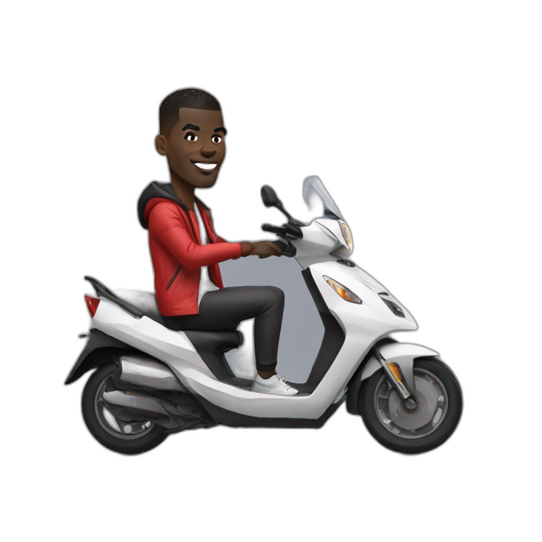 Paul Pogba en scooter  emoji