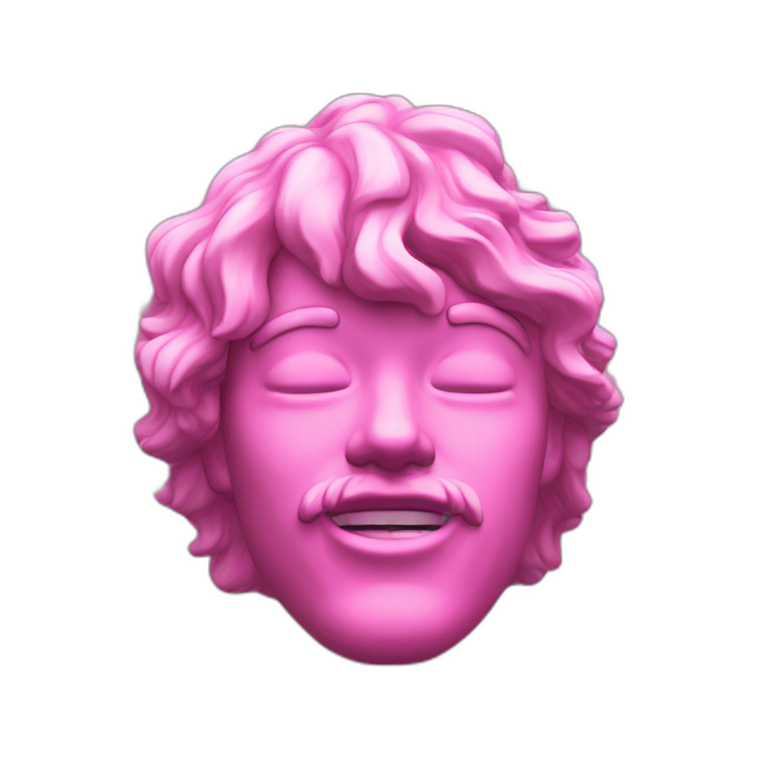 vaporwave 3d floorno face emoji