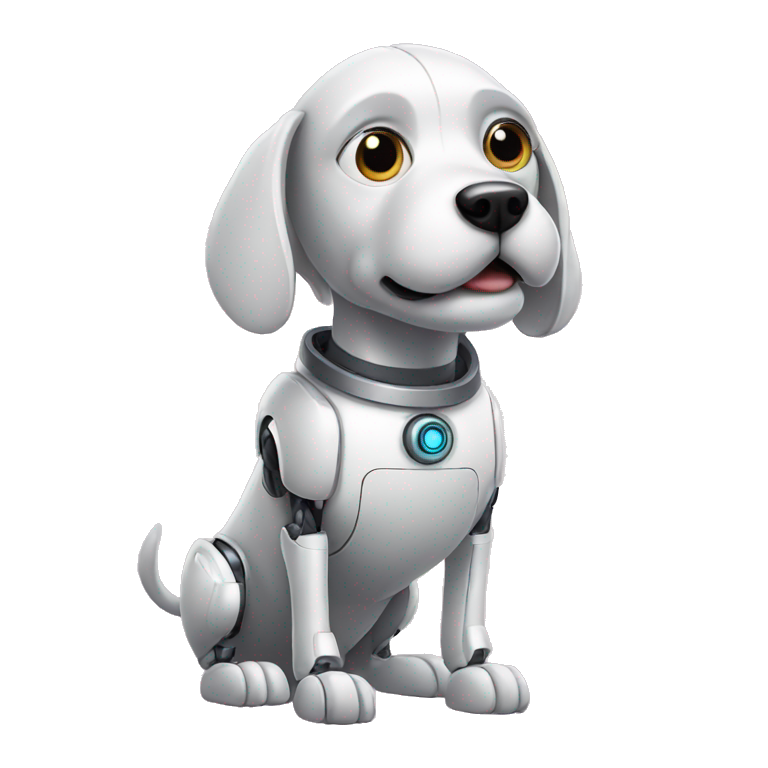 Funny Robot dog emoji