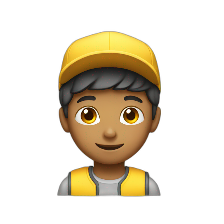 Boy wearing Yellow cap emoji
