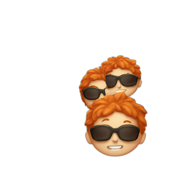 Red-haired boy with sunglasses emoji