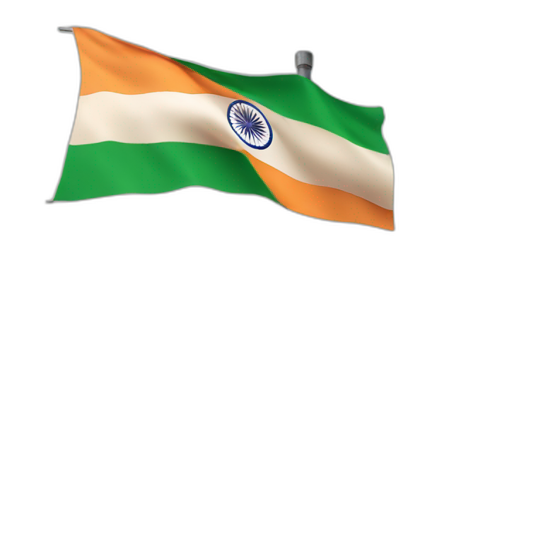 india flag on pole emoji