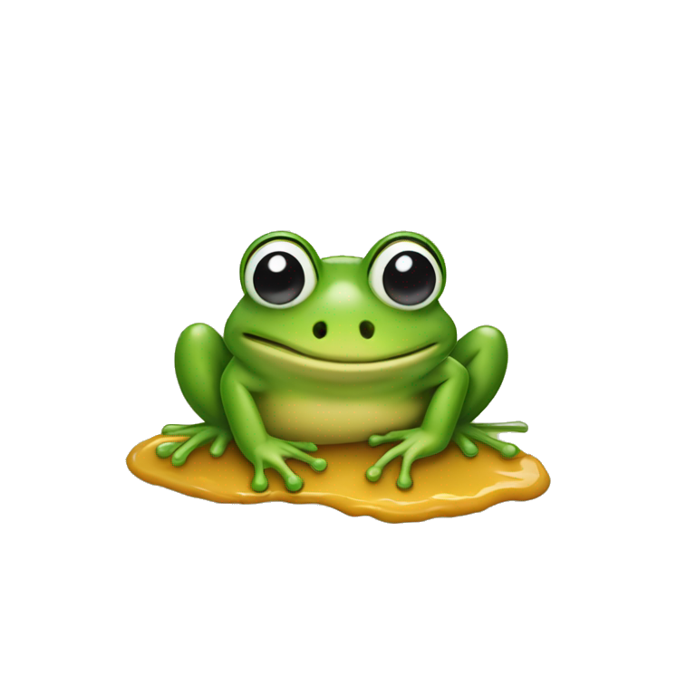 Frog with butterscotch  emoji