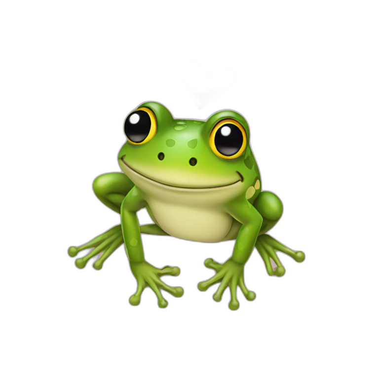Frog in love emoji