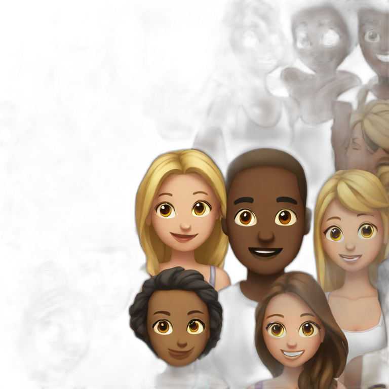 A group of teenagers  emoji
