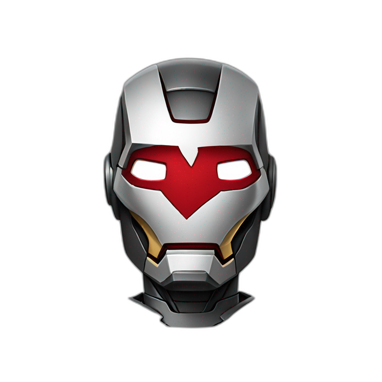 Iron man who makes a heart emoji