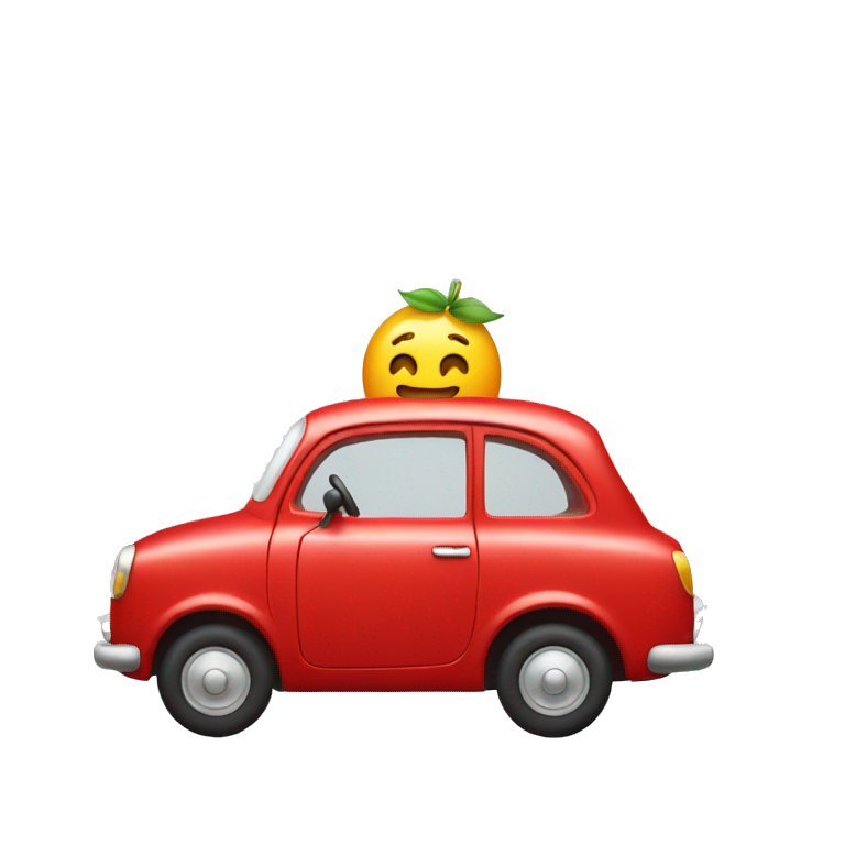 front of little red car emoji