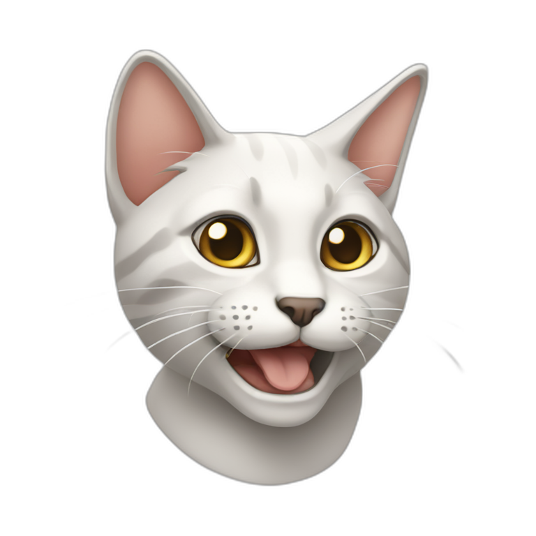 Gato siamés alegre emoji