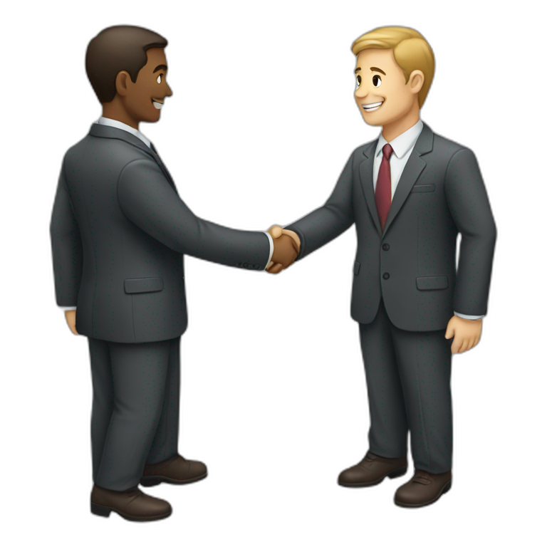 business men shaking hands emoji