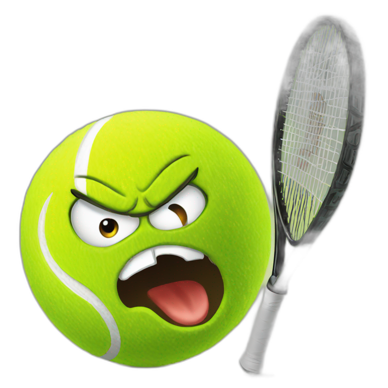 angry tennis ball emoji