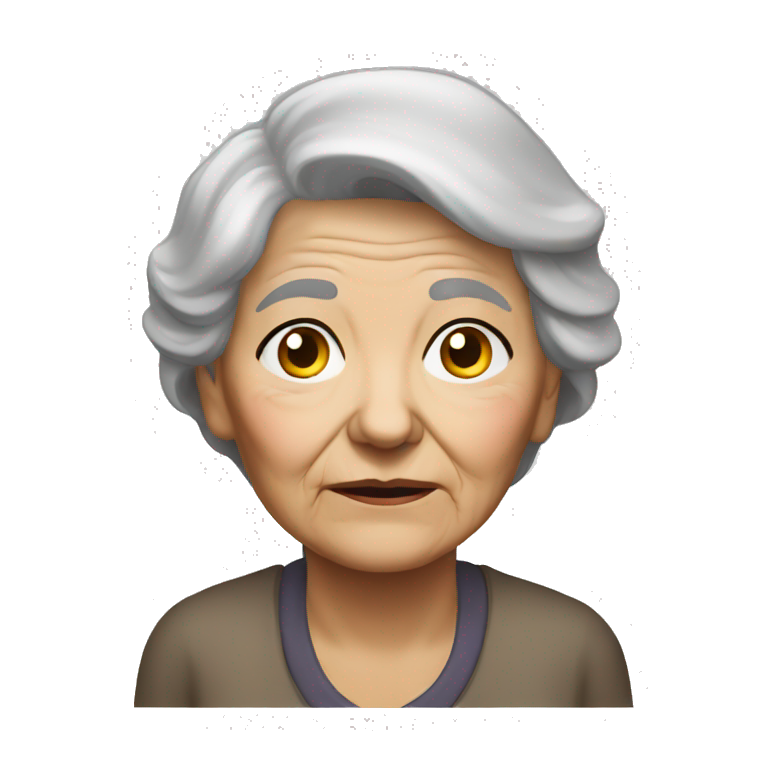 Old woman waiting for something that will not happen emoji