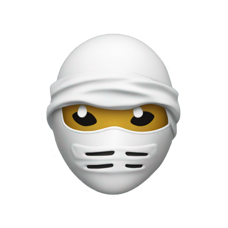 ninja mask with an atom around the icons emoji